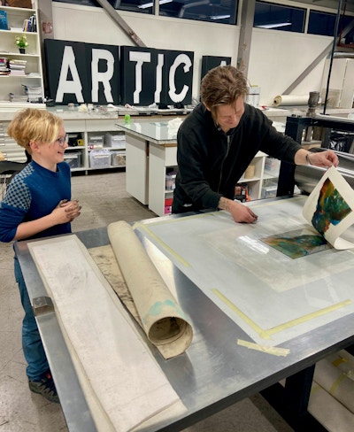 Artist and printmaker Daniel Persson Artica Workshop autumn 2020