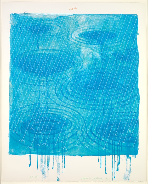 David Hockney, "Rain" from "The Weather Series", 1973