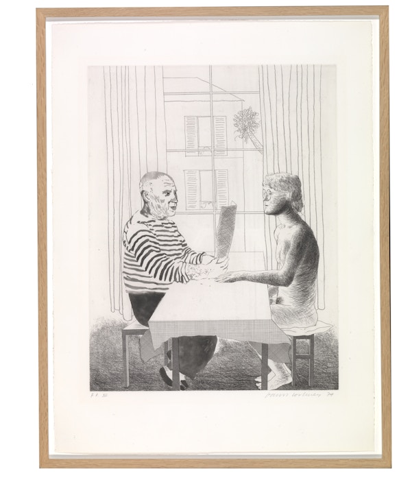 David Hockney, "Artist and Model", 1973 - 1974