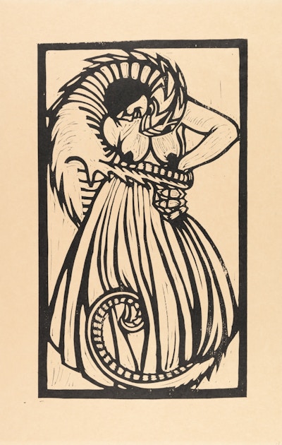 Gustav Vigeland, "Øgle omfavner kvinne", ca. 1916-1917