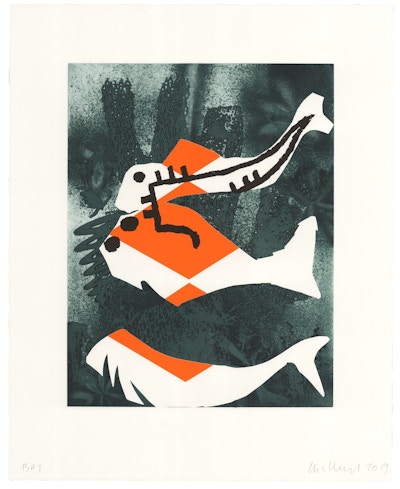 Charline von Heyl, The Fish Can't Hear You, 2020
