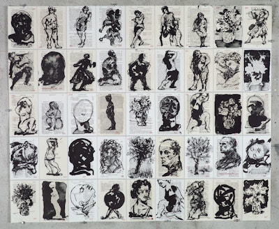 William Kentridge, "Pocket Drawings 187 – 241", 2016